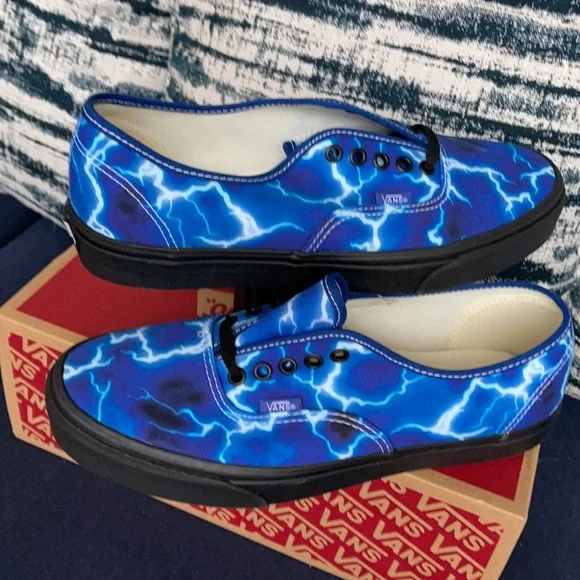 Vans Authentic Lightning Black/Blue MENS - Picture 11 of 16